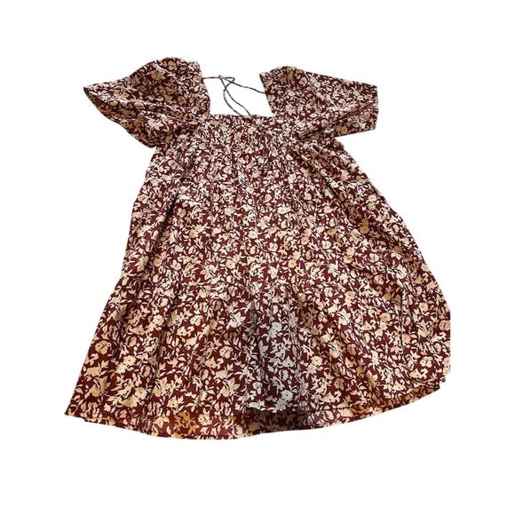 Abercrombie & Fitch size M Red Floral Mini Dress Short Sleeve Casual - Picture 2 of 6